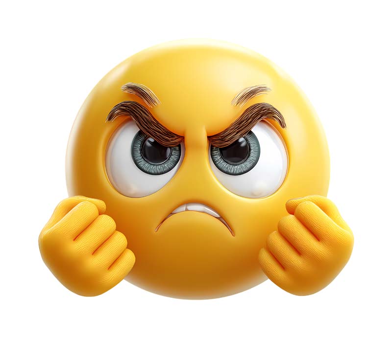 دانلود طرح ایموجی خشمگین زرد