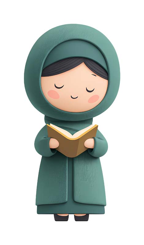 دانلود طرح دختر محجبه در حال مطالعه