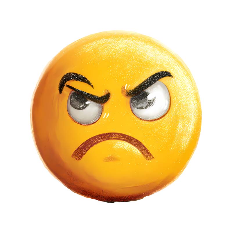 دانلود طرح ایموجی اخمو زرد