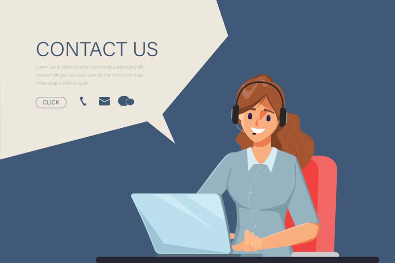 دانلود وکتور مفهومی صفحه پشتیبانی آنلاین