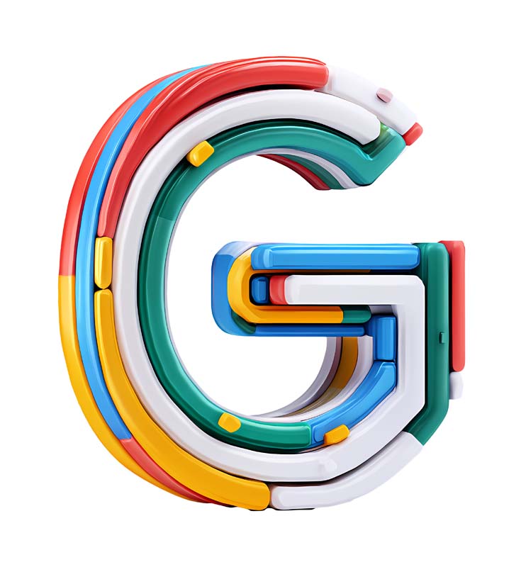 دانلود طرح حرف G رنگین