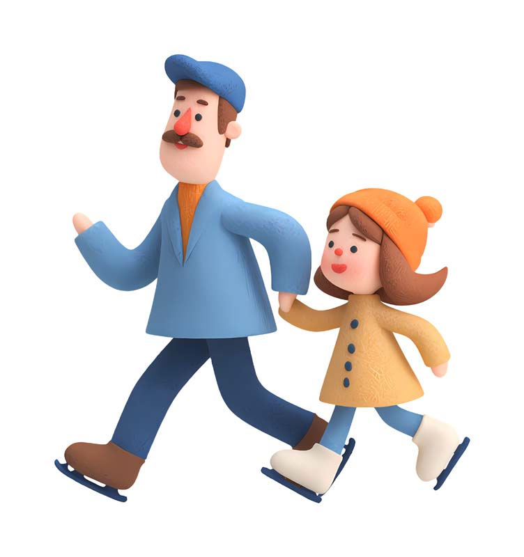 دانلود طرح اسکیت بازی پدر و دختر