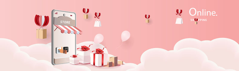 بنر آماده لایه باز سایت فروشگاهی صورتی