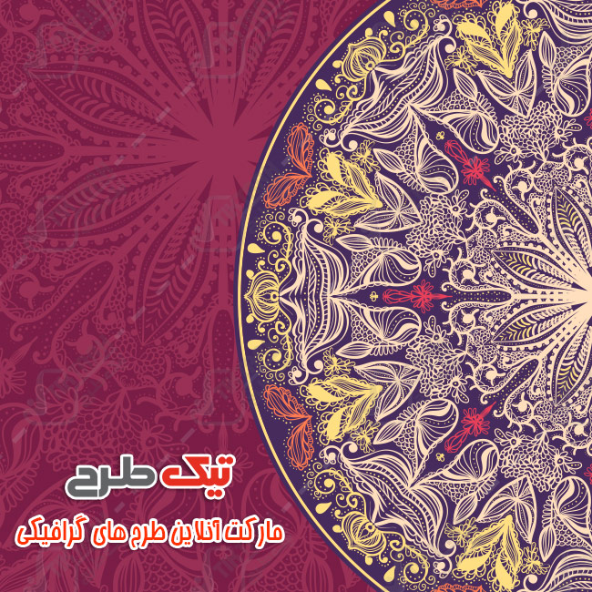 پس زمینه لایه باز زرشکی با طرح لوکس