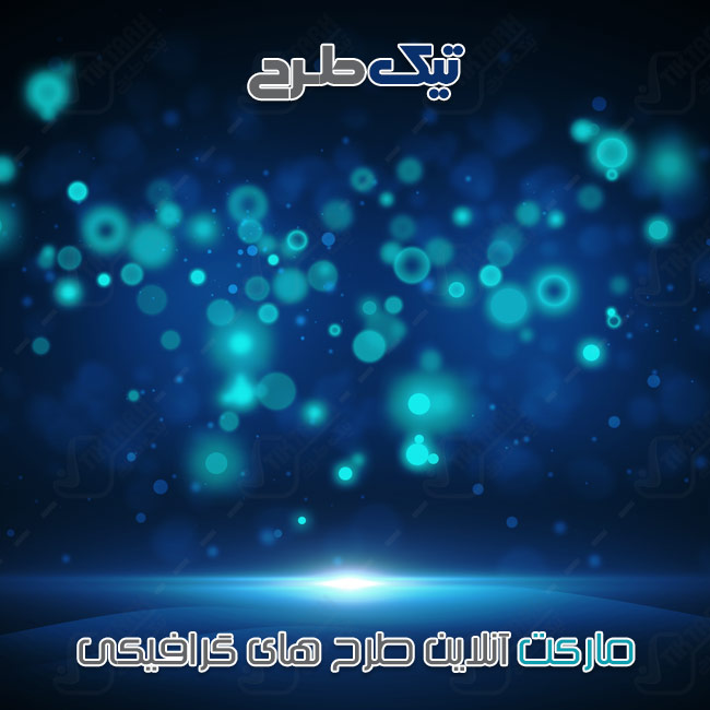پس زمینه لایه باز آبی با طرح حباب