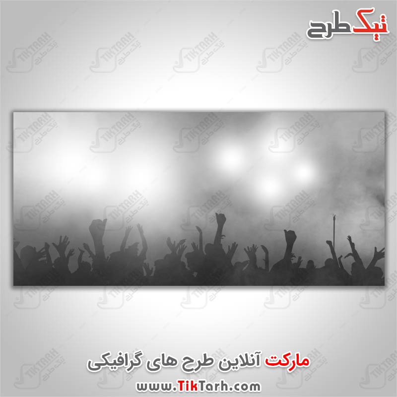 پس زمینه لایه باز کنسرت با تم خاکستری