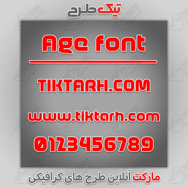 دانلود فونت انگلیسی Age