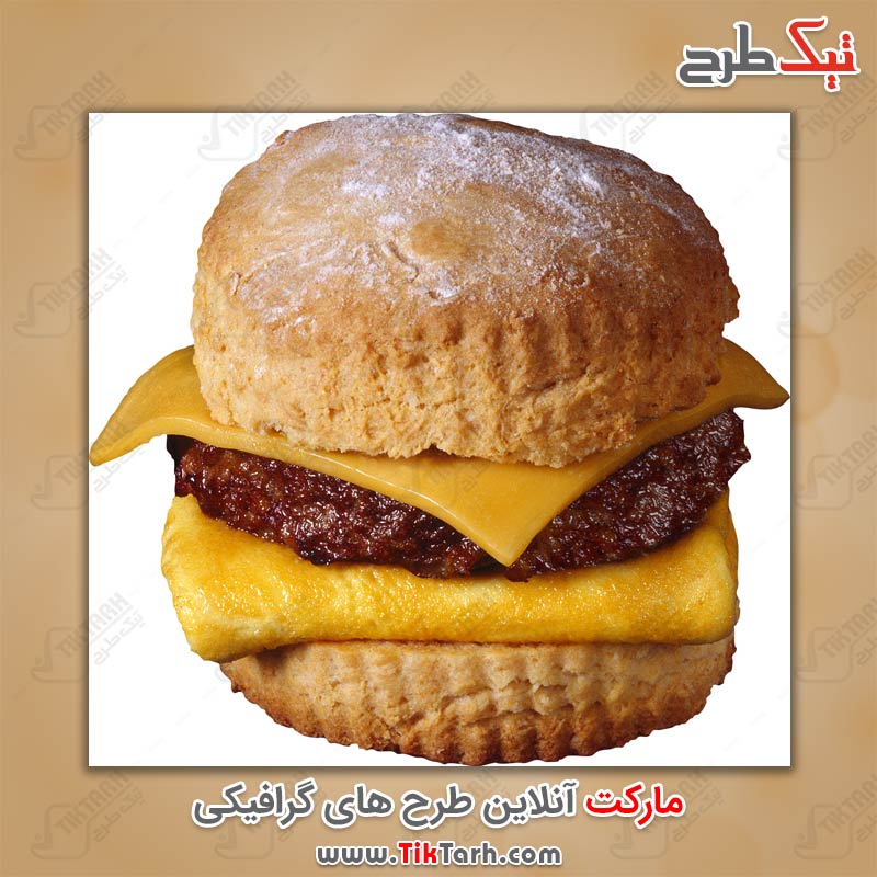 دانلودعکس همبرگر با پنیر ورقه ای