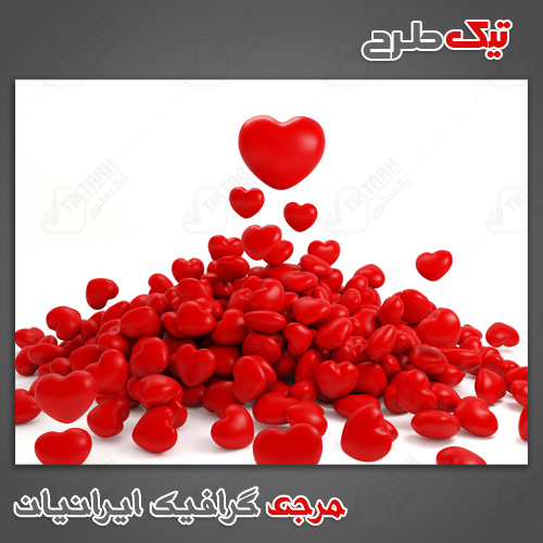 عکس لارج فرمت قلب های قرمز عاشقانه