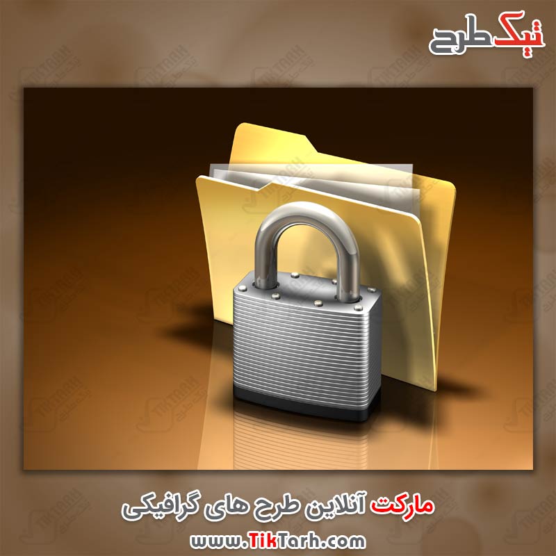 عکس گرافیکی فایل قفل گزاری شده
