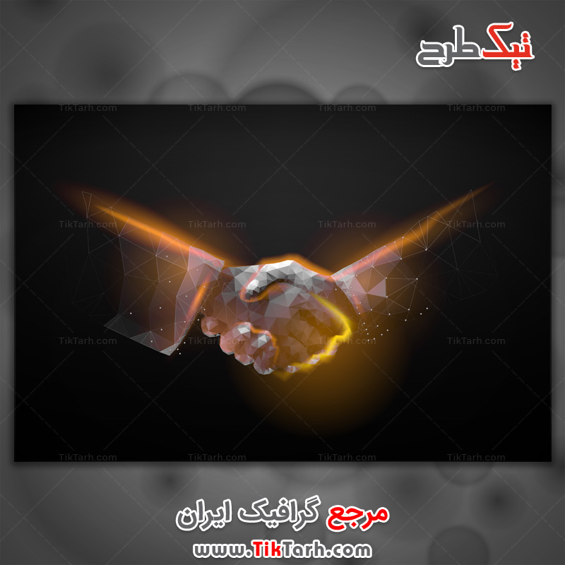 دانلود پس زمینه طراحی با طرح دست دادن