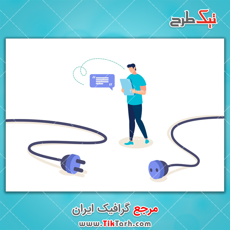 دانلود وکتور مفهومی اتصال برق