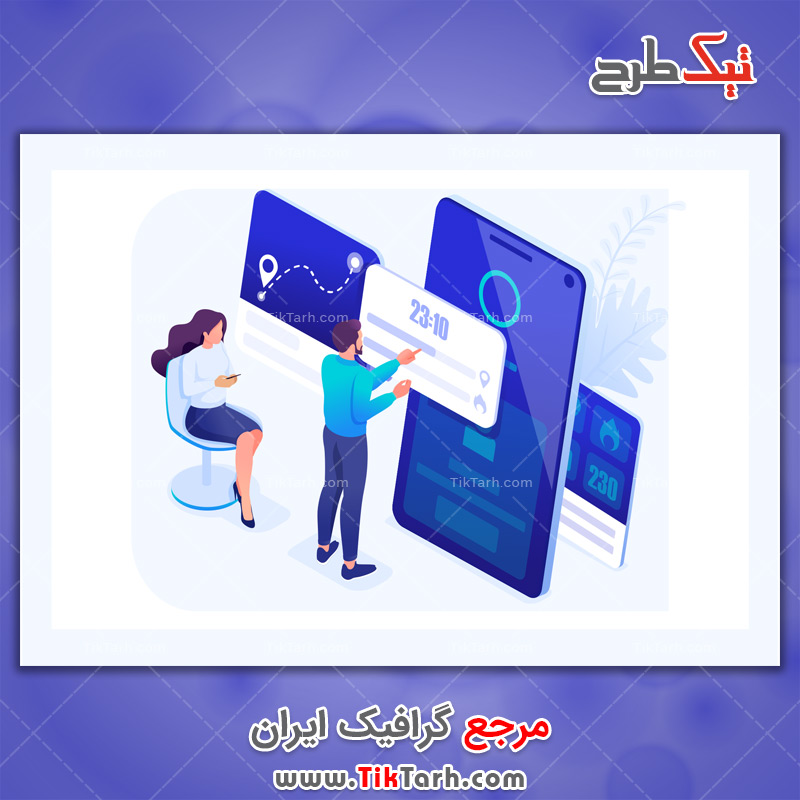 دانلود وکتور مفهومی تحلیل زمان و مکان