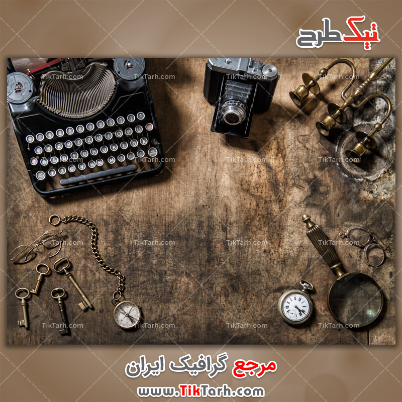 دانلود تصویر لارج فرمت ماشین تحریر و دوربین عتیقه