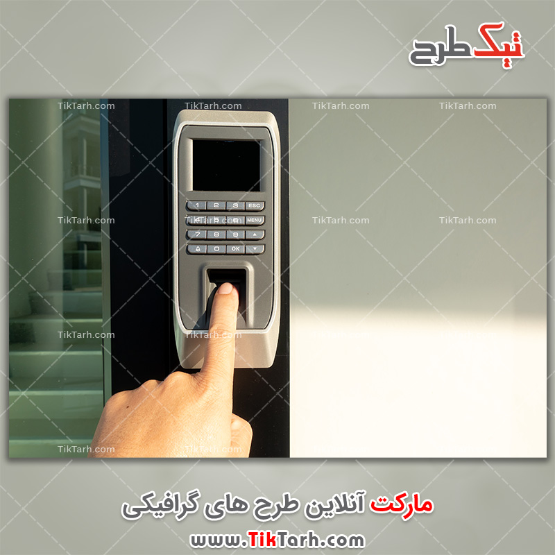 دانلود عکس با کیفیت قفل درب اثر انگشتی