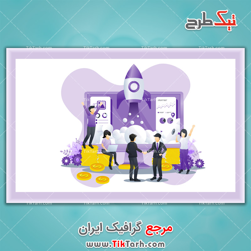 دانلود وکتور مفهومی درآمد اینترنتی