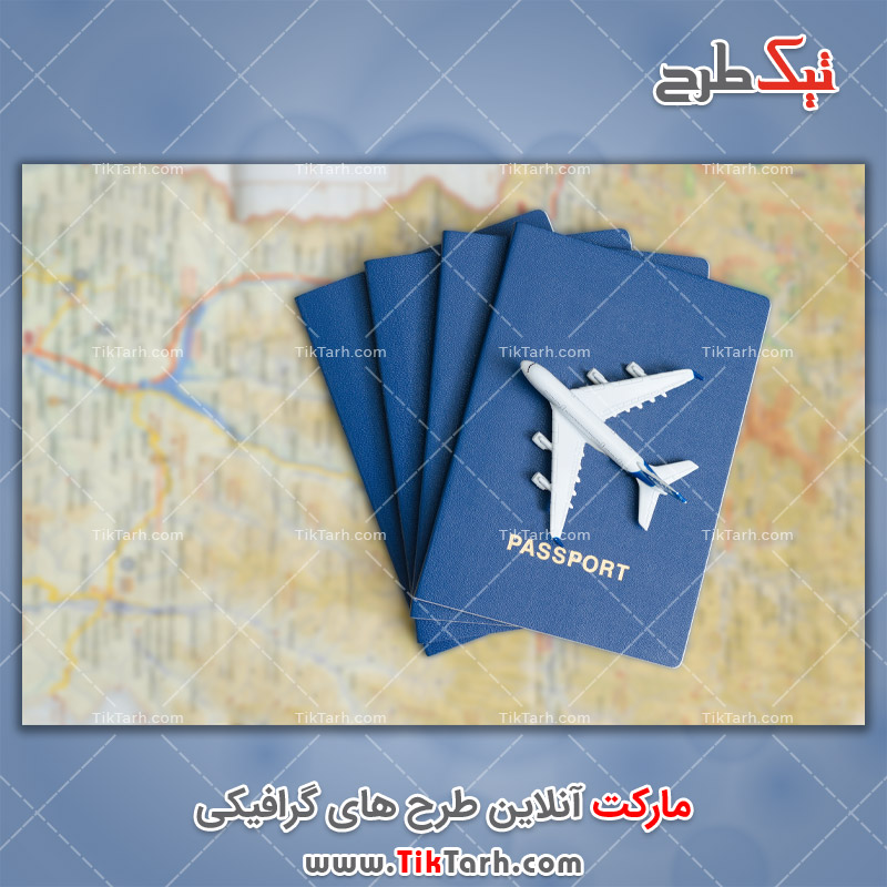 دانلود تصویر با کیفیت هواپیما و پاسپورت