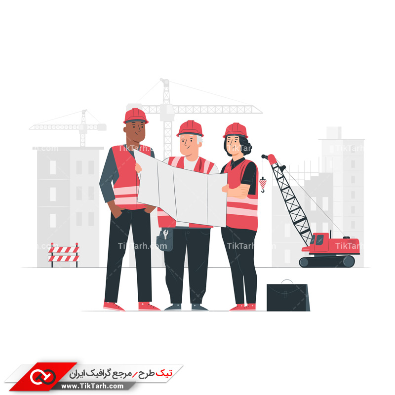 دانلود وکتور مفهومی مهندس ناظر ساختمان