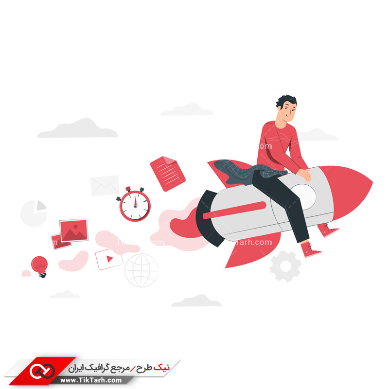 دانلود وکتور مفهومی پیشرفت در کار