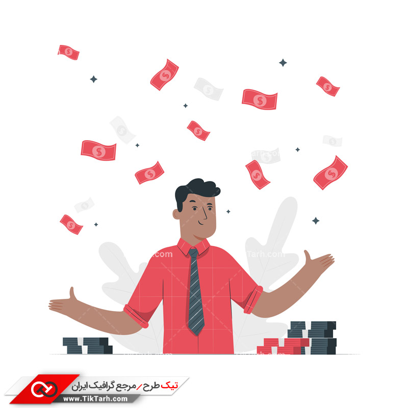 دانلود وکتور مفهومی ثروتمند شدن