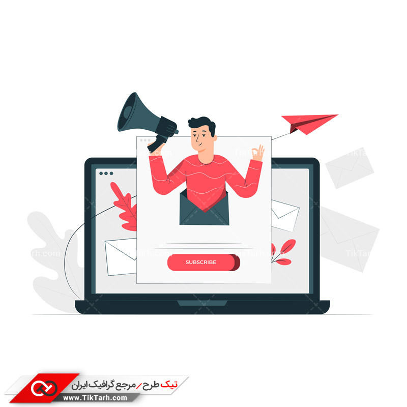 دانلود وکتور مفهومی اشتراک گذاری پیام