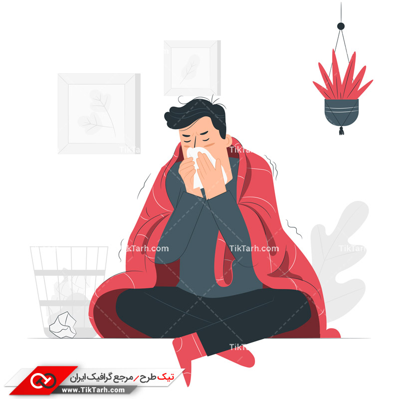 دانلود وکتور مفهومی سرما خوردگی
