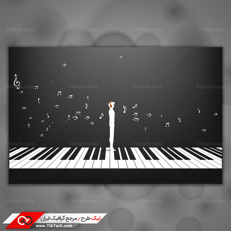دانلود پس زمینه طراحی با طرح پیانو