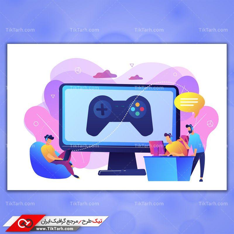 وکتور مفهومی بازی آنلاین