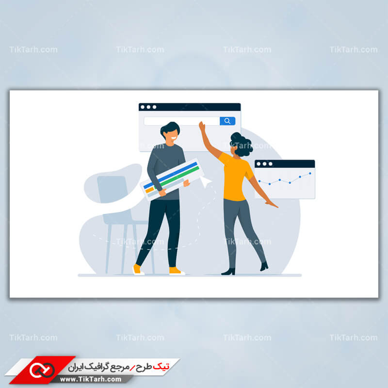 وکتور مفهومی جستجو در اینترنت