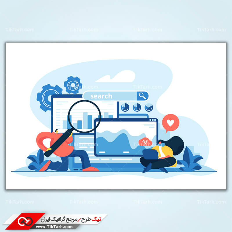 وکتور مفهومی سرچ در اینترنت
