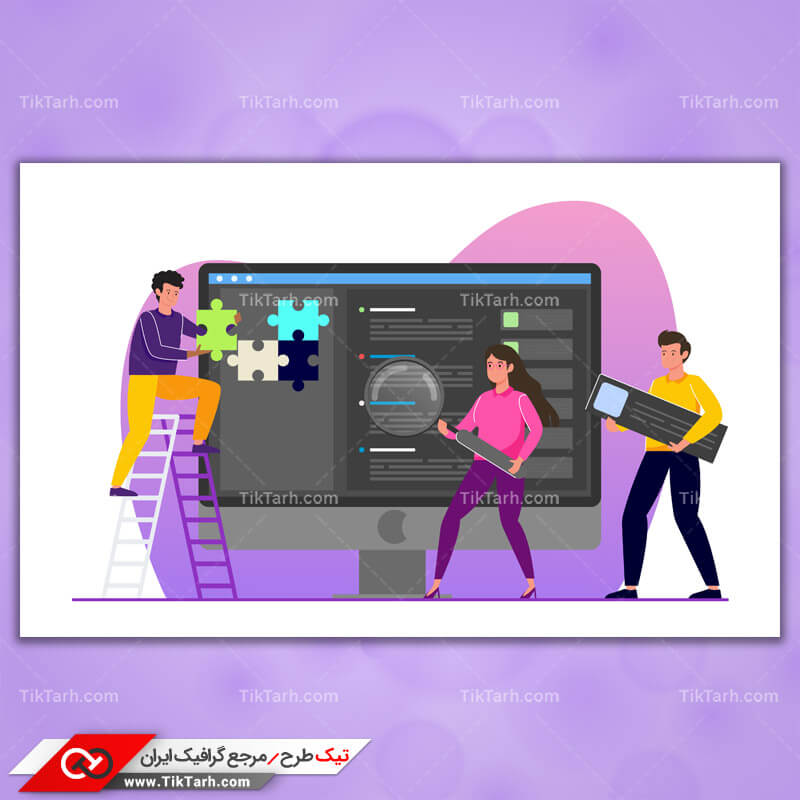 وکتور مفهومی طراحان سایت
