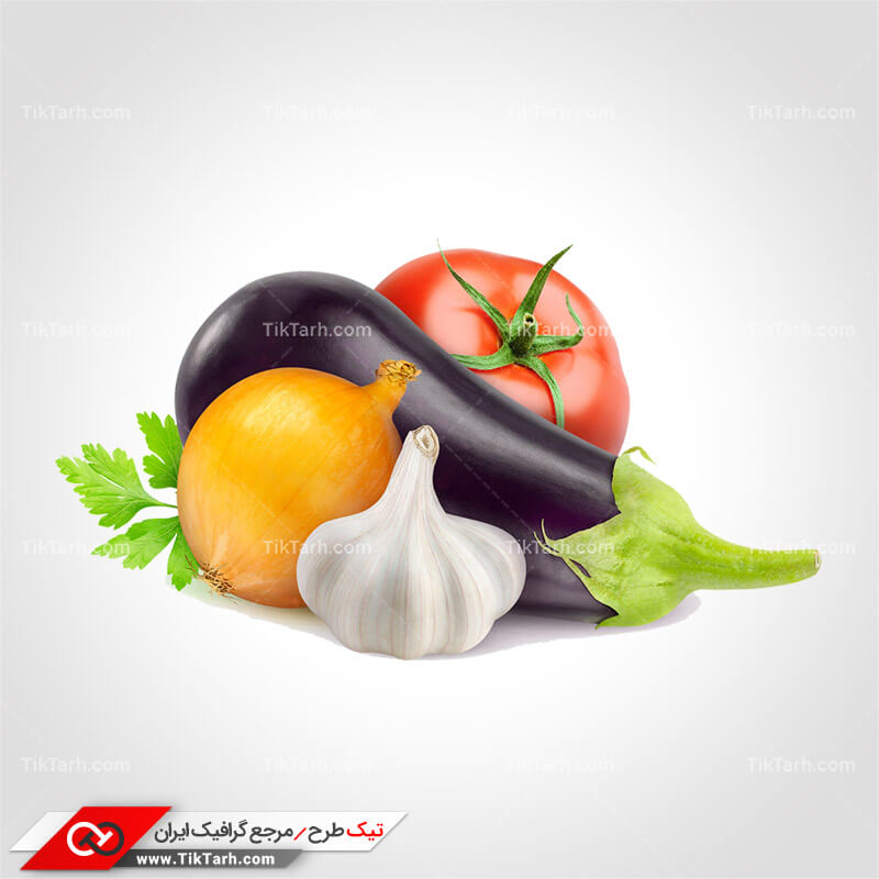 دانلود طرح لایه باز گوجه و بادمجان