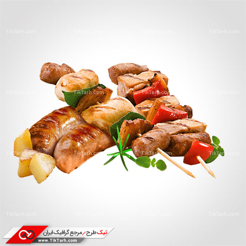 دانلود طرح لایه باز سیخ سوسیس و گوشت کبابی