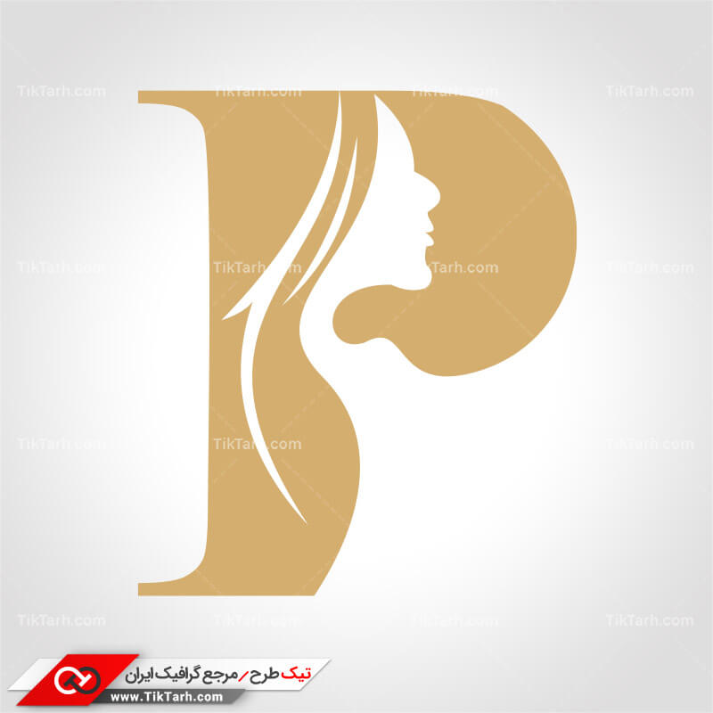 دانلود طرح لایه باز لوگو چهره دختر