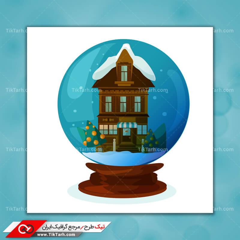 دانلود کلیپ آرت گوی برفی شیشه ای