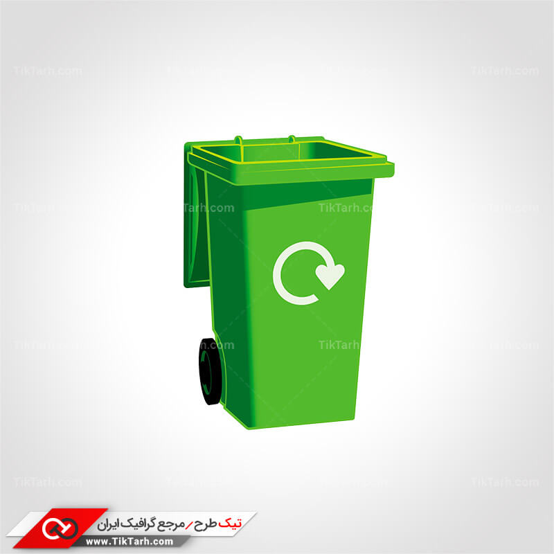 دانلود کلیپ آرت سطل باز یافت سبز رنگ