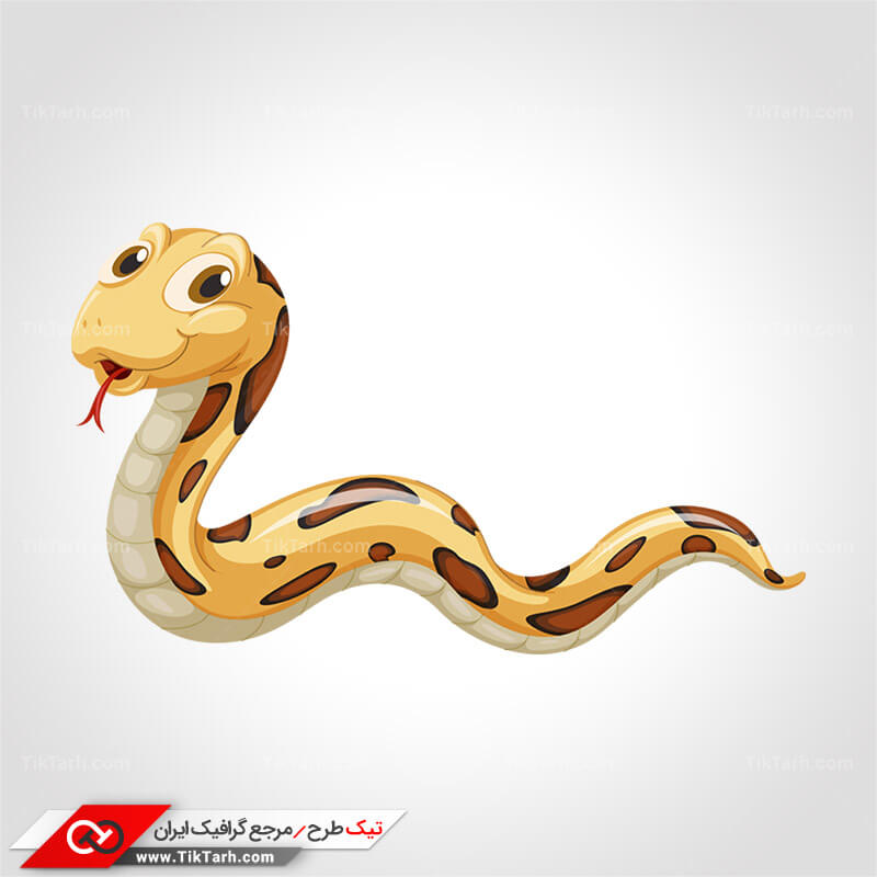 دانلود کلیپ آرت مار زرد خالدار
