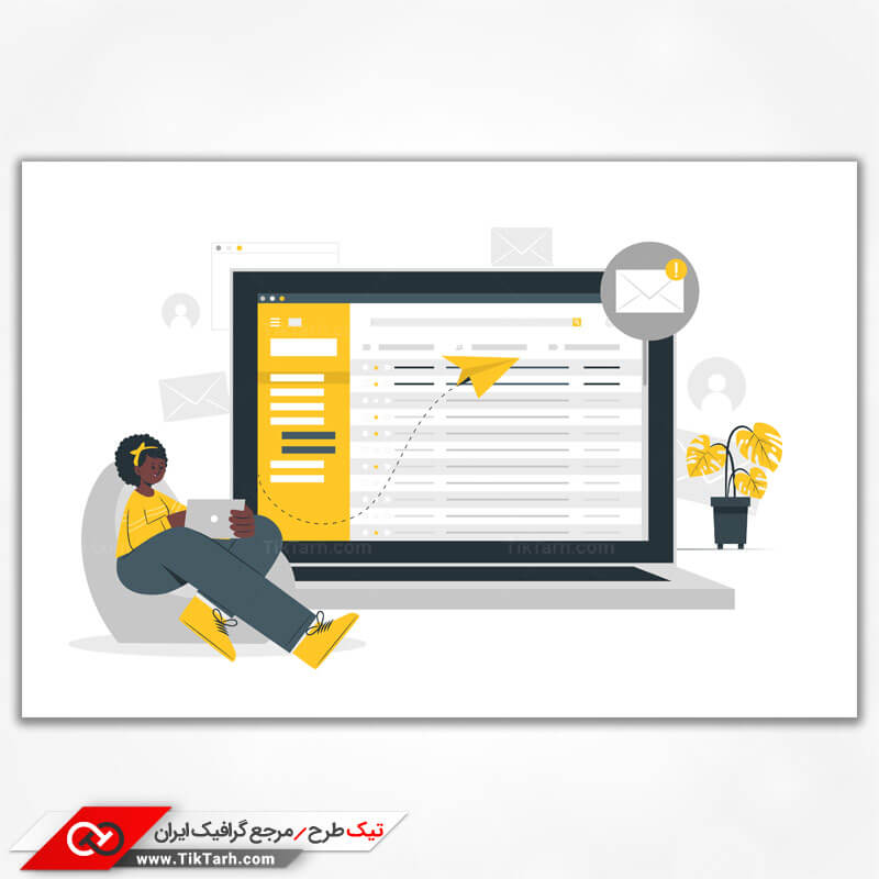وکتور مفهومی ارسال پیام