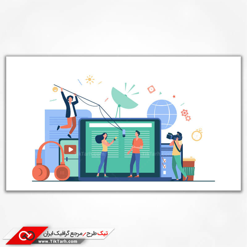 وکتور مفهومی خبرنگاری