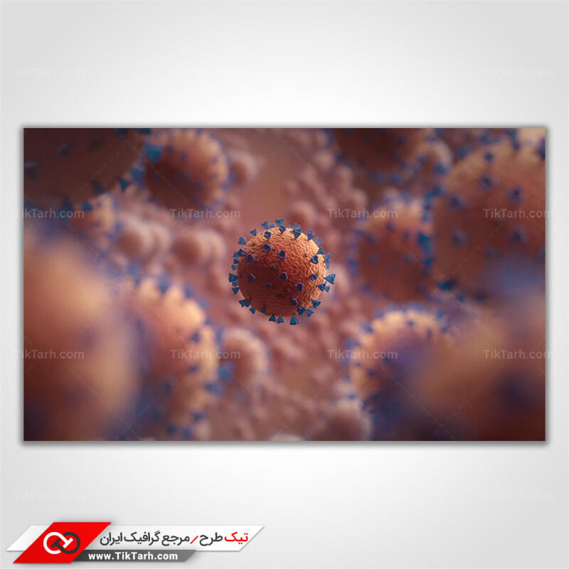 دانلود عکس گرافیکی با کیفیت ویروس شاخک آبی