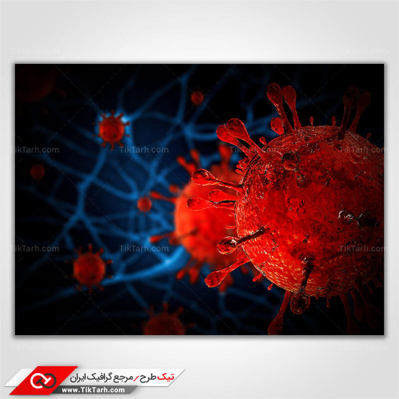 دانلود عکس گرافیکی با کیفیت ویروس سرخ