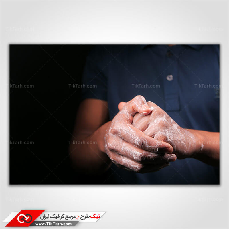 عکس گرافیکی با کیفیت شستشوی دست ها