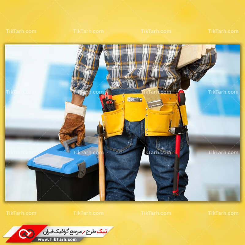 دانلود تصویر با کیفیت استادکار جعبه ابزار به دست