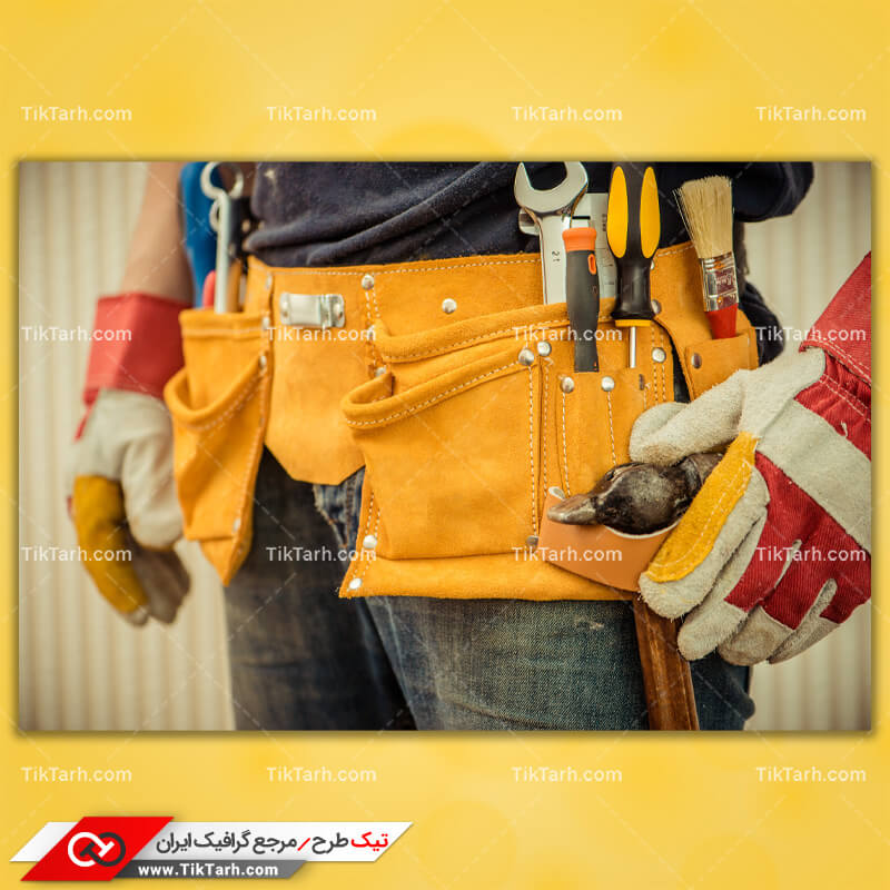 دانلود عکس با کیفیت کیف ابزار کمری و ابزارها