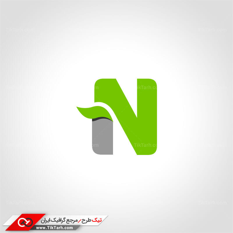 طرح لایه باز لوگو حرف N