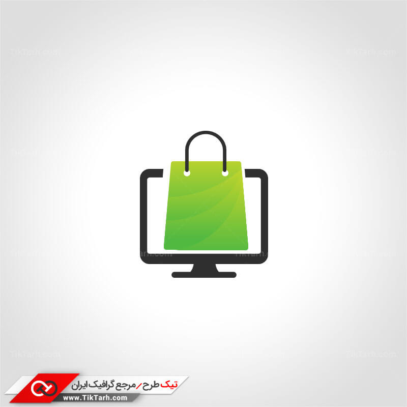 طرح لایه باز لوگو فروشگاه آنلاین