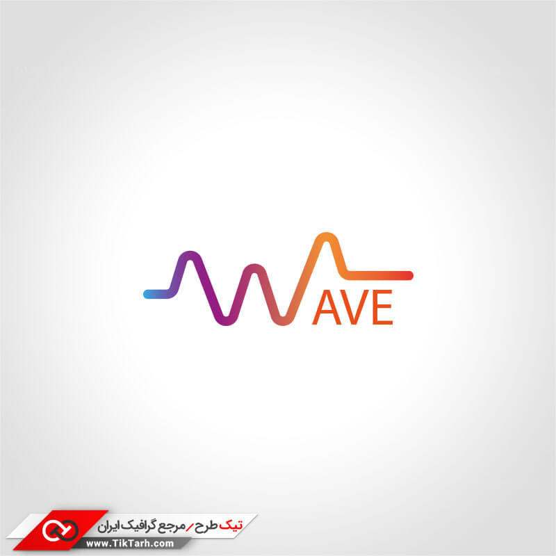 طرح لایه باز لوگو wave