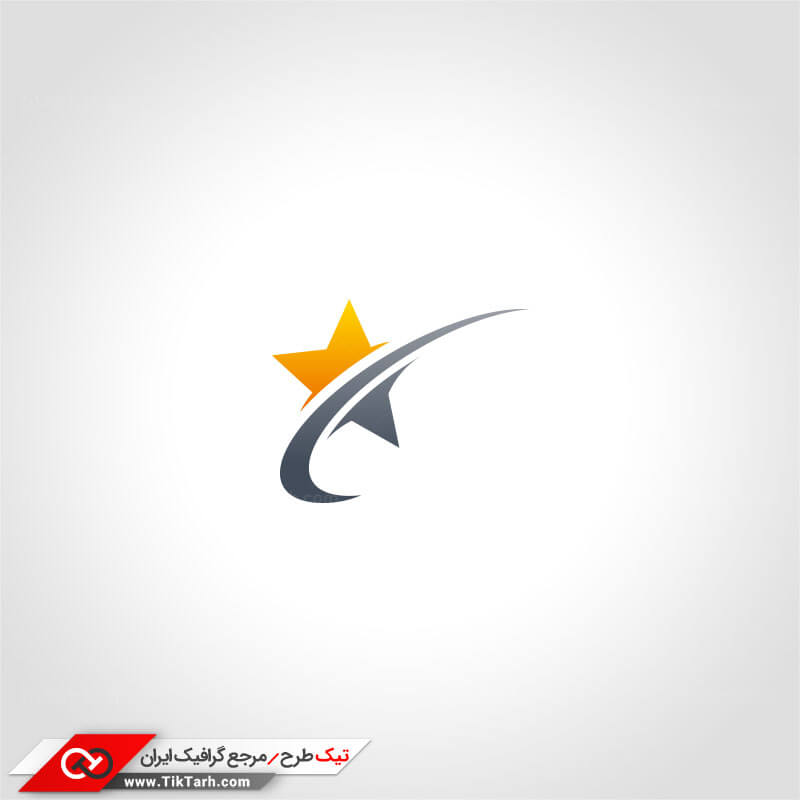 طرح لایه باز لوگو با طرح ستاره