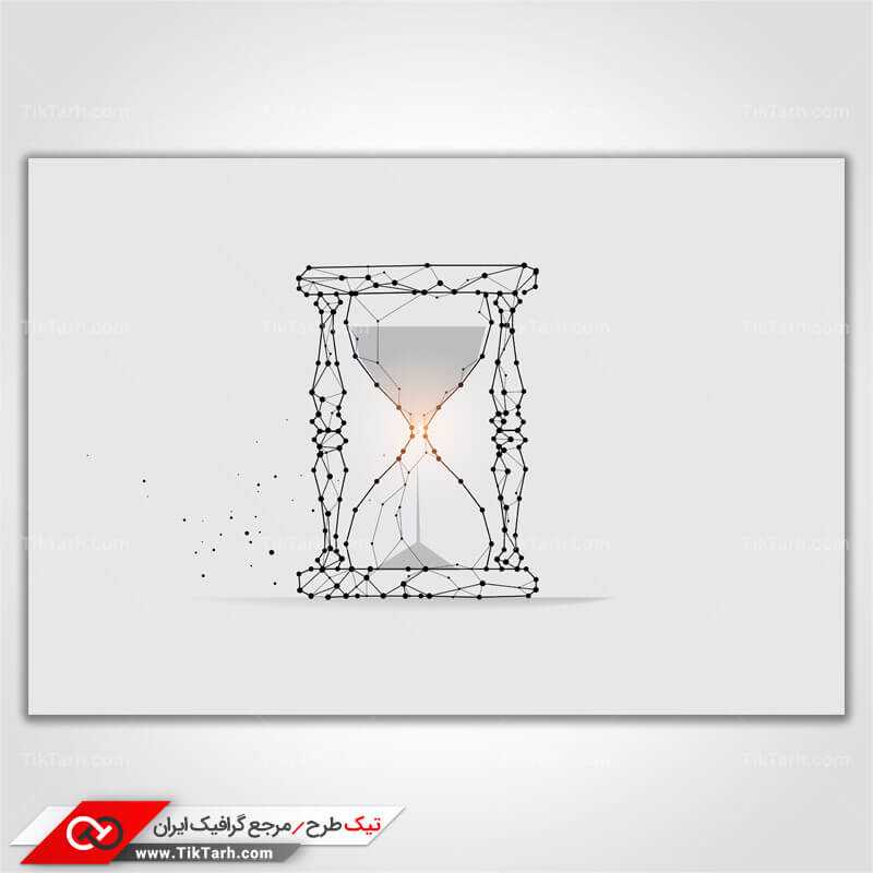 پس زمینه طراحی با طرح ساعت شنی