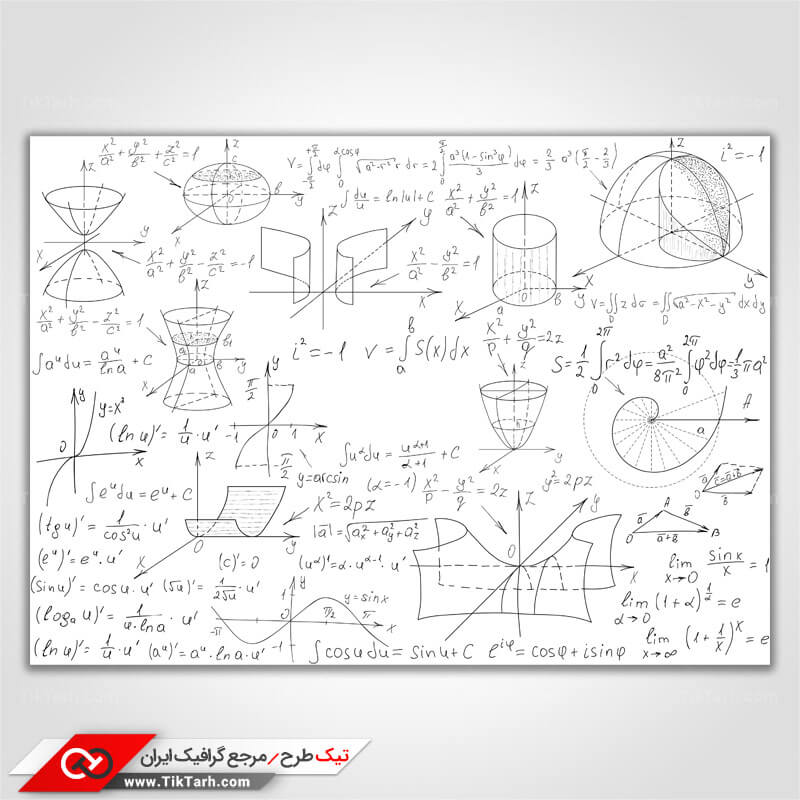 پس زمینه طراحی با طرح برگه ریاضی